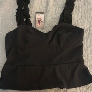 Never been worn black peplum top